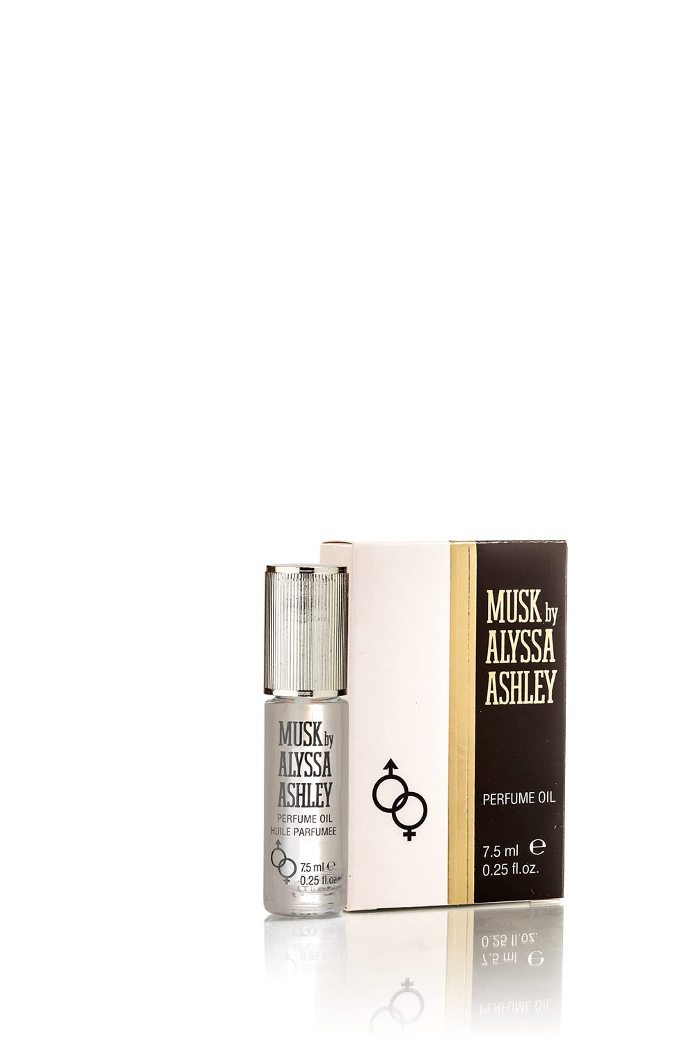 Alyssa Ashley Musk Perfume Oil bottle closeup for everyday elegance and subtle musk.