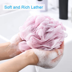 AmazerBath loofah sponge knotting-design highlighting reinforced knotting for durability