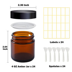 Amber glass jar 4oz cream storage container highlighting clean, reusable storage
