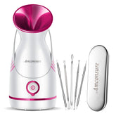 Amconsure facial steamer nano-ionic mist delivers deep hydration and pore cleansing.