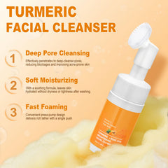 Amdele Turmeric Cleansing Pads in use for precise daily exfoliation