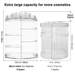 AMEITECH large-capacity storage holds brushes and skincare neatly.