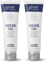 American Biotech Labs Silver Biotics gel bottle for soothing skin support.