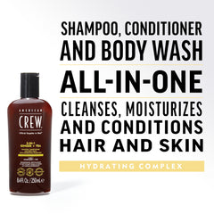 American Crew 3-in-1 Ginger & Tea lather close-up showing cleansing and conditioning action.