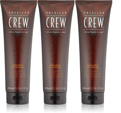 American Crew Firm Hold Styling Gel 13.1oz bottle for strong, sculpted looks.