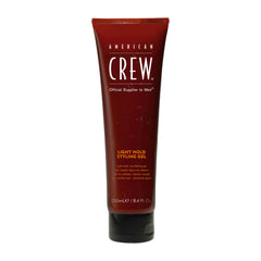 American Crew Hair Gel 8-4oz bottle provides light hold with natural shine for a polished look.