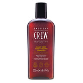American Crew Shampoo bottle showing daily deep moisturizing formula for soft, hydrated hair.
