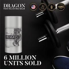 Americanna Wellness Dragon Balm roll-up tube application shows easy on-skin glide for targeted use.
