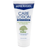 AMERIGEL Care Lotion bottle front shows hypoallergenic moisturizer for sensitive skin hydration.