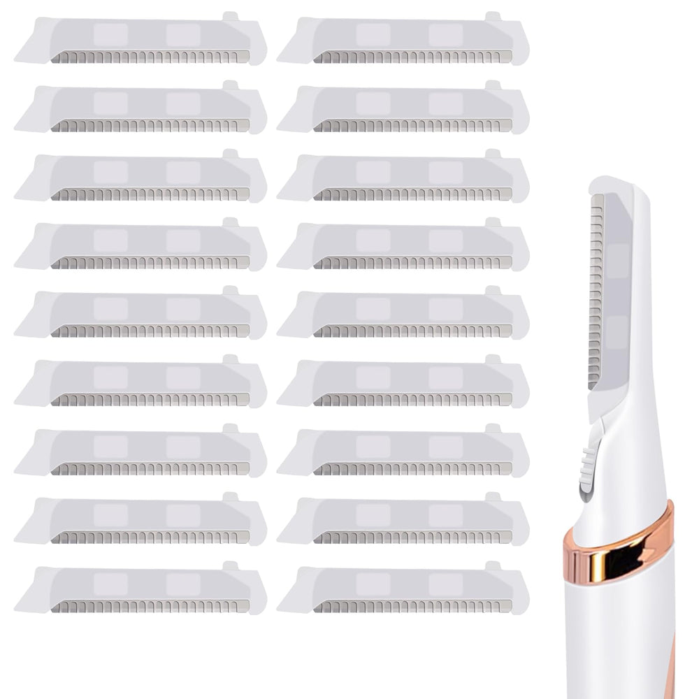 AMILKME replacement blades for Dermaplane Glo close-up of stainless blades ready for peach fuzz removal.