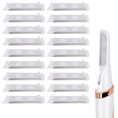 AMILKME replacement blades for Dermaplane Glo close-up of stainless blades ready for peach fuzz removal.
