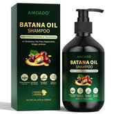 AMOADO Batana Oil Shampoo bottle highlights growth-supporting formula.