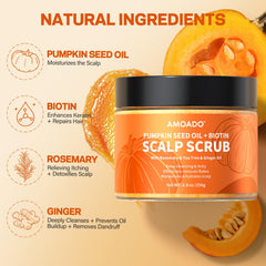 AMOADO Scalp Scrub texture shows exfoliation for refreshed pores.