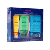 Amope Pampering Kit Charcoal Scrub bottle ready for detoxifying foot exfoliation and softening skin