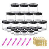 AMORIX 4oz plastic cosmetic jar with lid for secure travel storage.