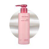 AMOS PROFESSIONAL True Repair Night Cream bottle closeup showing rich hydration.