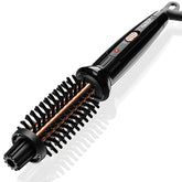 AmoVee Curling Iron Brush anti-scald handle for a safe, comfortable grip during styling.