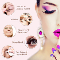 AmoVee natural cat-eye lash band for a seamless eye frame