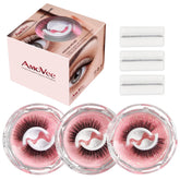 AmoVee self-adhesive eyelashes three-pair pack for easy day-to-night looks