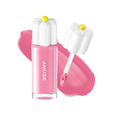 Amuse Seoul Daisy Flower Dew Tint 08 Amethyst packshot highlights hydrating shine for dry lips