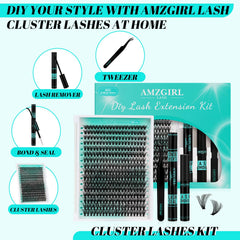 AMZGIRL LASH 9-16mm cluster variety enables customizable lash looks