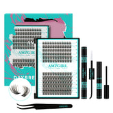 AMZGIRL LASH Daybreak clusters kit close-up, 144 clusters for customizable at-home lash looks