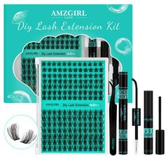 AMZGIRL LASH extension kit 168pcs for convenient at-home lash styling.