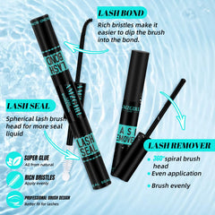 AMZGIRL LASH Eyelash remover bottle shown for safe removal and cleaning