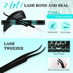 AMZGIRL LASH ultra-thin-band closeup shows seamless lash line.
