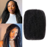 Amzluck Afro Kinky bulk braiding hair 12in for voluminous, natural-looking braids