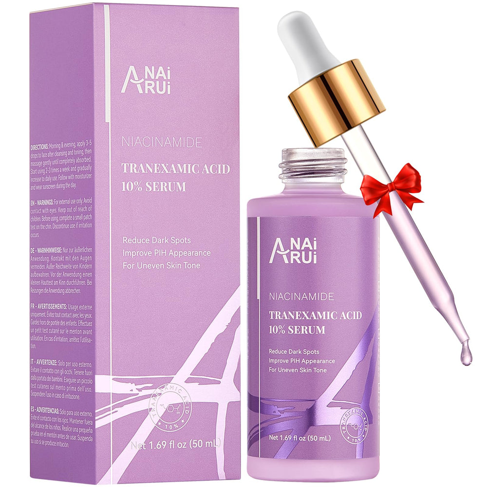 ANAI RUI serum bottle pour shows lightweight hydration for all skin types.
