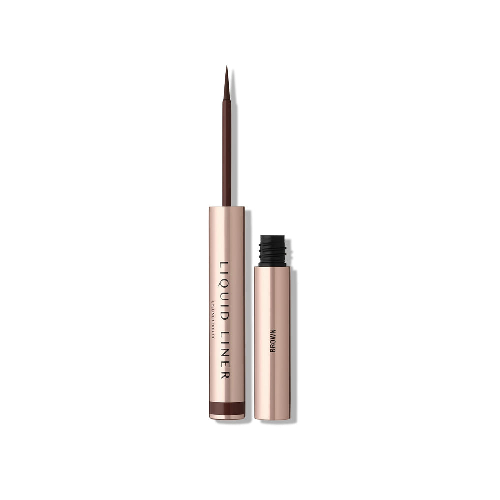 Anastasia Beverly Hills liquid eyeliner brown bottle for precise definition and smooth glide.