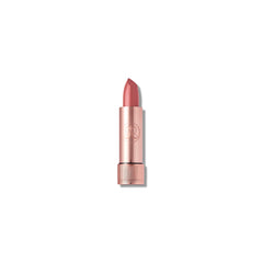 Anastasia Beverly Hills Satin Lipstick Dusty Rose with rose-gold packaging for a luxurious look.