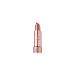 Anastasia Beverly Hills Satin Lipstick Taupe Beige in rose-gold case for smooth, lasting color.