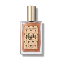 Anastasia Beverly Hills Shimmer Body Oil Rose Gold bottle close-up showing radiant glow