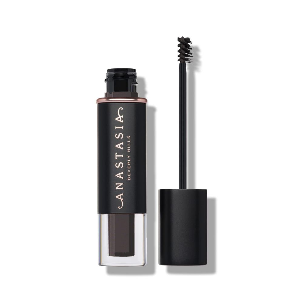 Anastasia Beverly Hills volumizing tinted brow gel in application shows natural definition with subtle volume.
