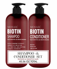 AnatoliaDaphne Biotin Volume Shampoo bottle pour promotes scalp nourishment.