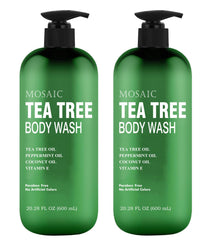 AnatoliaDaphne Tea Tree Body Wash bottle 2-pack offers gentle cleansing for sensitive skin