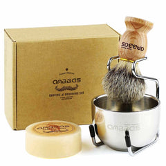 Anbbas badger hair shaving brush with wood handle for premium wet shaving