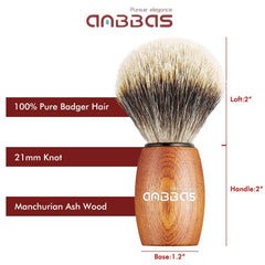Anbbas stainless steel shaving stand keeps the brush upright for drying.