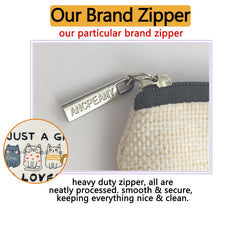 ancpeany waterproof background makeup bag highlighting easy cleaning and fade resistance