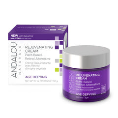 Andalou Naturals Age Defying Cream bottle close-up for smoother skin in daily routine