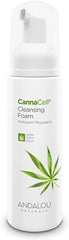 Andalou Naturals CannaCell Cleansing Foam pump-dispense shows easy daily application.