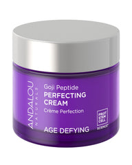 Andalou Naturals Goji Peptide Perfecting Cream tube for daily hydration and smoother skin.
