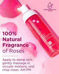 Andalou Naturals rose fragrance closeup evokes refreshing sensory cleanse