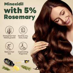 Andelusita minoxidil serum texture shows non-greasy daily-use formula.