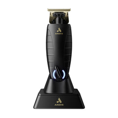 Andis GTX-EXO trimmer blade close-up highlighting gold GTX-Z blades for precise cuts