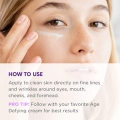 Andalou Naturals Deep Wrinkle Dermal Filler dispenser showing easy targeted application.