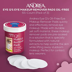Andrea Eye Q's pad saturated with cleanser, effortless waterproof makeup removal.