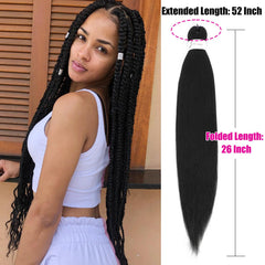 Anemoi braiding hair 26in 1b black closeup highlights soft yaki texture